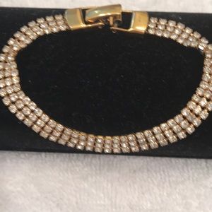 CZ Gold tone tennis bracelet